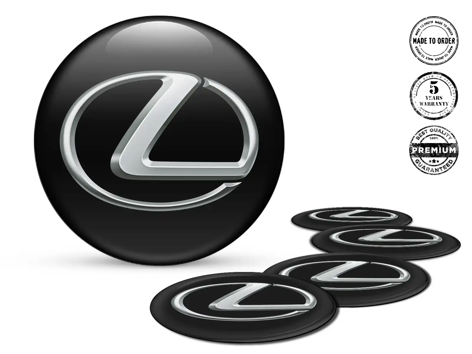 Lexus Cupola Logo Bombata Perfetto Adesivo Ruota